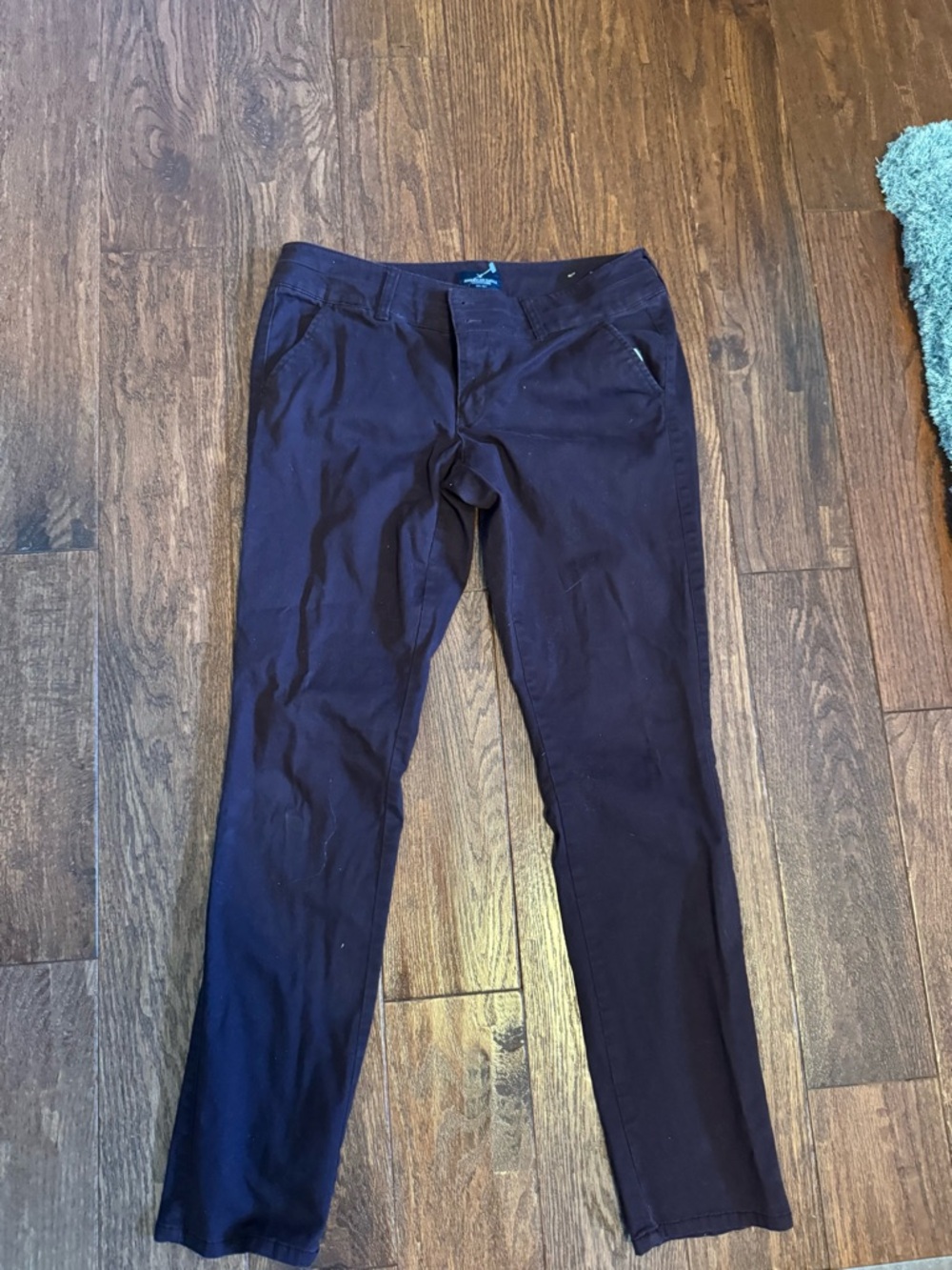 American eagle womens skinny stretch cargo pants size 8 burgundy